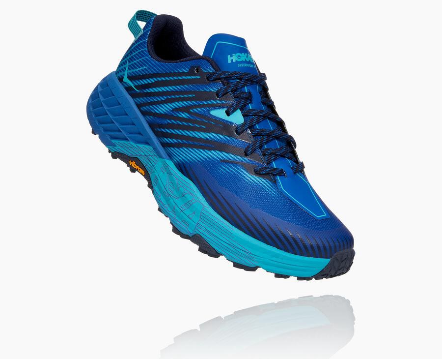 Hoka One One Trailove Tenisky Panske Modre - Speedgoat 4 - 57169-LFTX